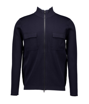 Genti Cardigan Zip Ls Vesten Donkerblauw K9114-1258