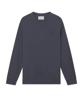 Lyle&scott Tonal Eagle Crew Neck Sweaters Donkerblauw Ml424ton