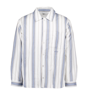 ØlÅf Padded Stripe Overshirts Wit M160509