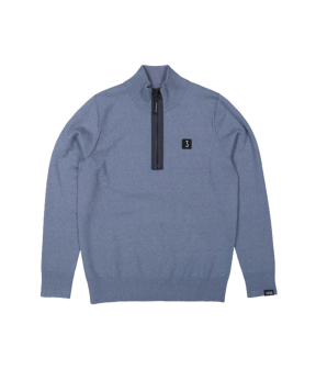 Butcher Of Blue Clifden Truien Grijs Clifden Halfzip 950