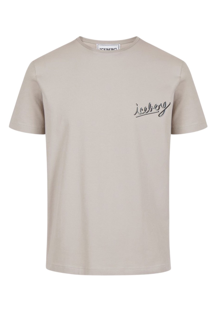 Iceberg Shirt Lichtgrijs maat XL t-shirts lichtgrijs