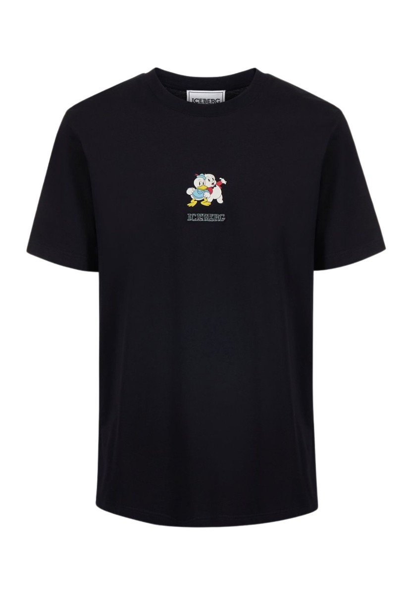 Iceberg Shirt Zwart maat M t-shirts zwart