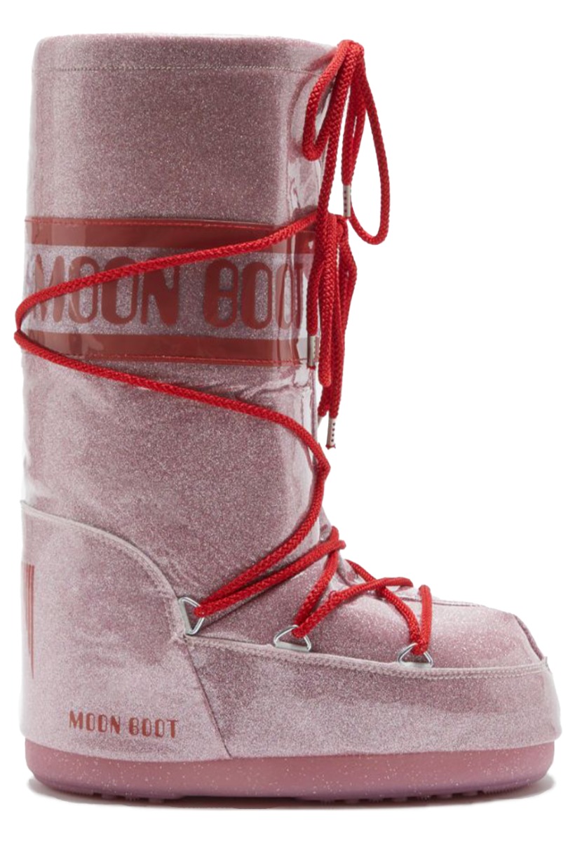 Moon Boot Icon glitter boots roze Dames maat 39/41