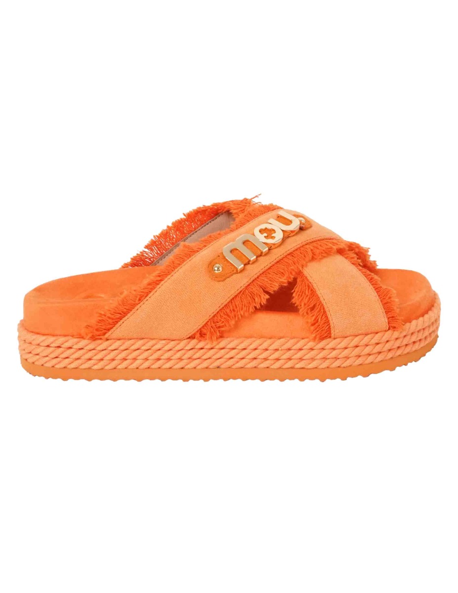 Oranje Crisscross slippers oranje