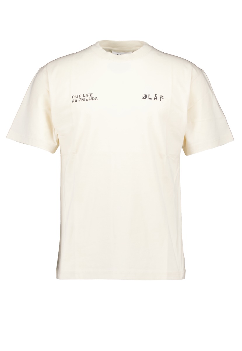ØLÅF Shirt Off White maat M Dual logo tee t-shirts off white