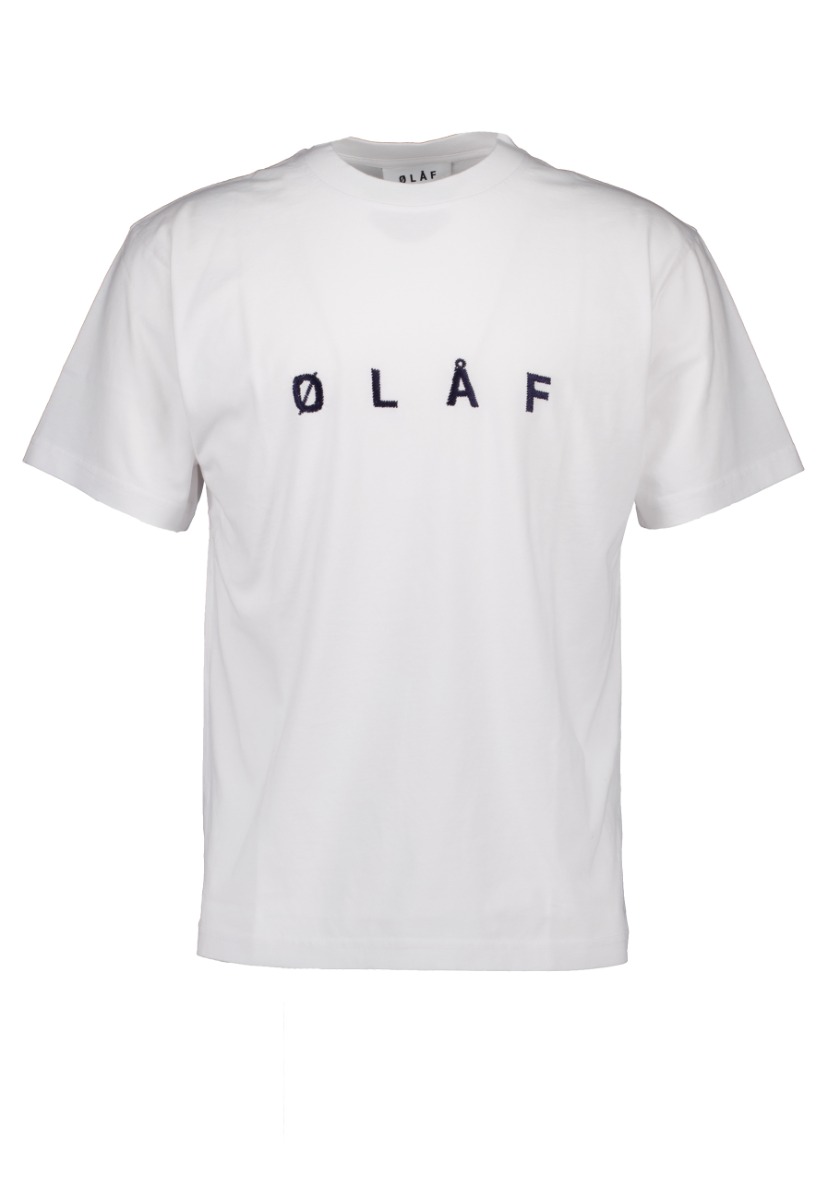 ØLÅF Shirt Wit maat L Embroidery tee t-shirts wit