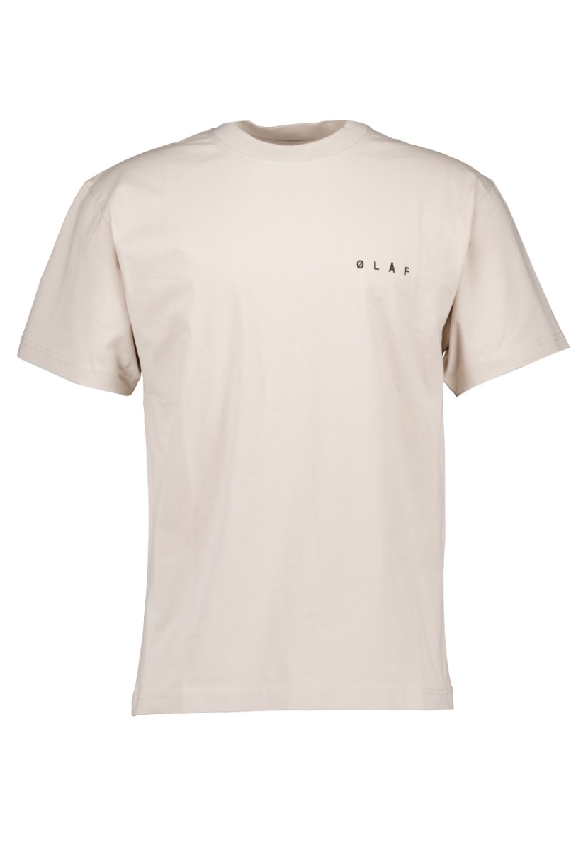 ØLÅF Shirt Beige maat XS Face tee t-shirts beige