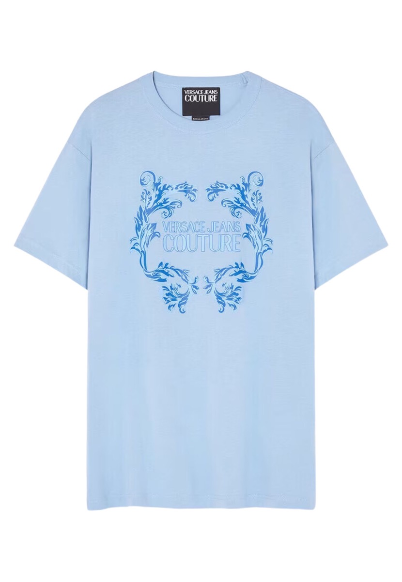 Versace Jeans Shirt Lichtblauw maat S t-shirts lichtblauw